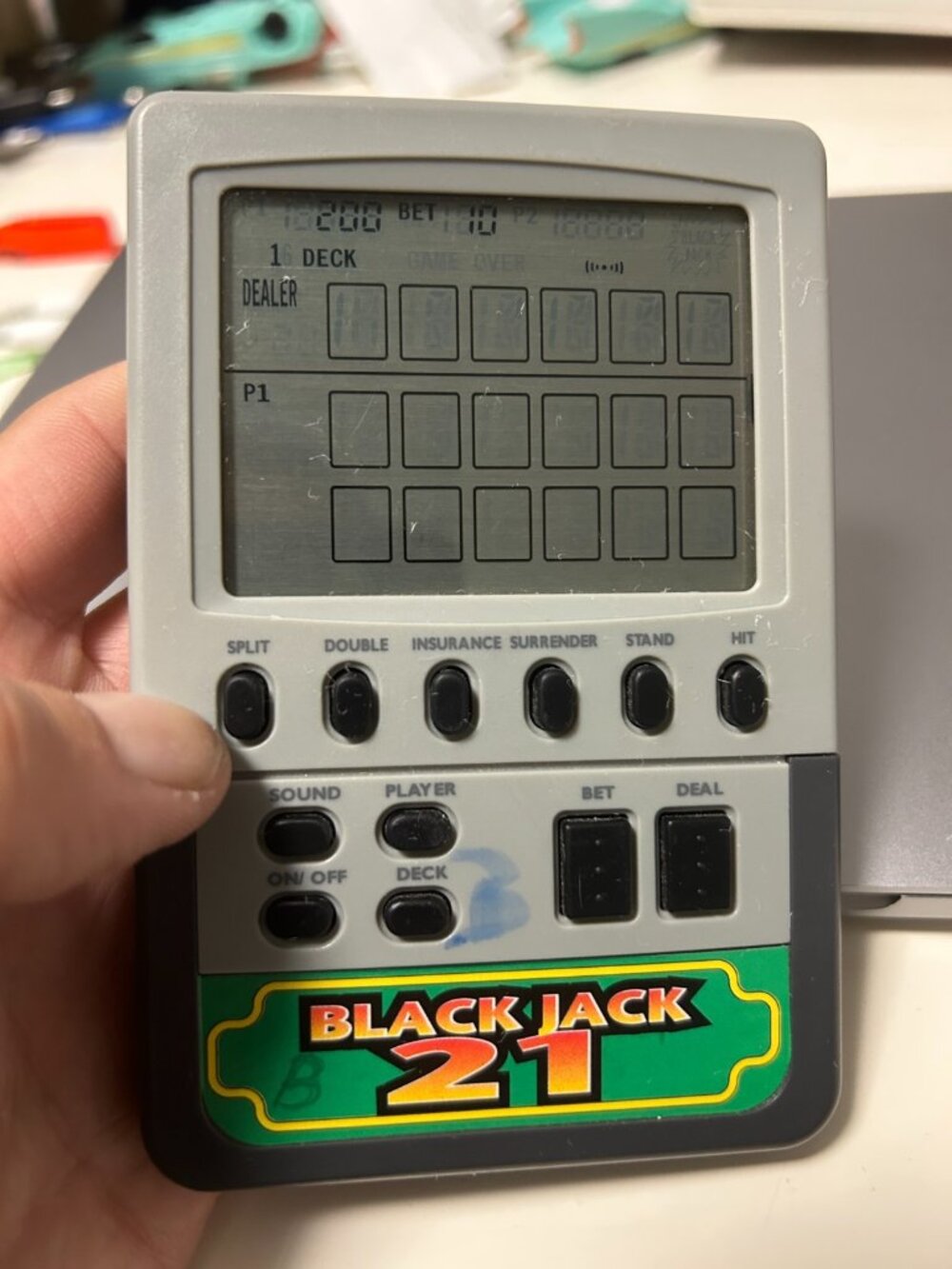 Vintage Radio Shack Two-Player Blackjack 60-2418 New Batteries Installed Works